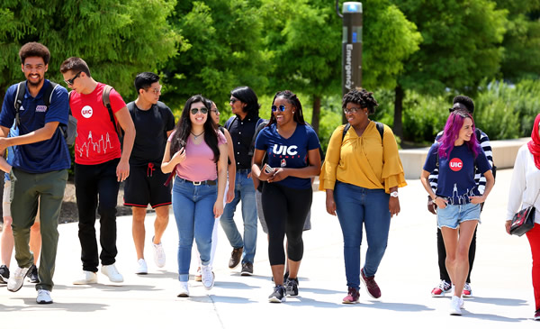 Students walking together